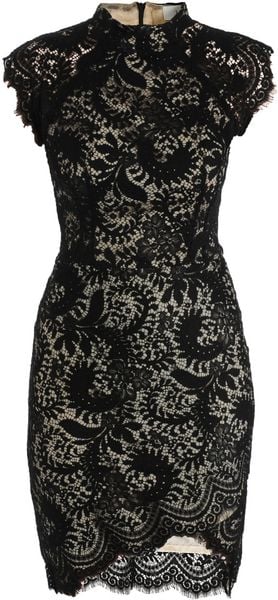 Lover Sara Lace Fitted Dress - Lyst