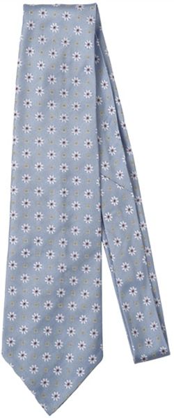 Manuel Vanni 10cm Seven Folds Silk Jacquard Daisy Tie - Lyst