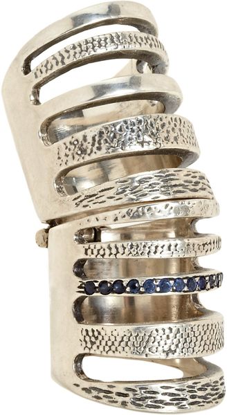 Pamela Love Sapphire Double Cage Ring - Lyst