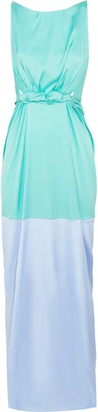 Roksanda Ilincic Emmanuelle Color-Block Stretch-Silk Maxi Dress - Lyst
