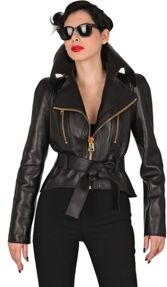 Tom Ford Maxi Zip Belted Nappa Leather Jacket - Lyst