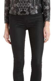 Helmut Lang Floral Jacquard Asymmetric Zip Jacket - Lyst