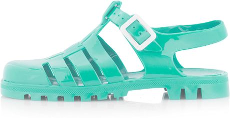 Topshop Gladiator Jelly Sandals in Green (mint) | Lyst
