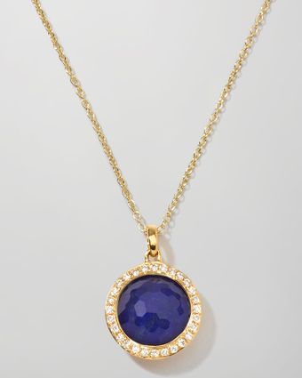 Ippolita Rock Candy Mini Lollipop Diamond Lapis Necklace - Lyst