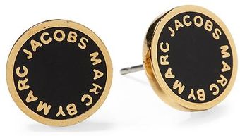 Marc By Marc Jacobs Logo Disc Stud Earring - Lyst