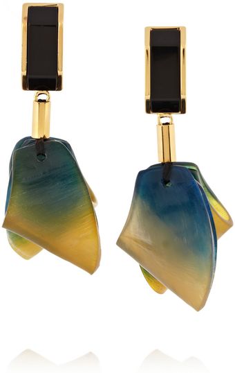 Marni Resin and Tie Dye Effect Horn Clip Earrings - Lyst