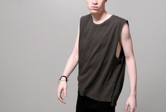 Oak Block Muscle Tank Beluga - Lyst