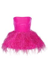 Oscar de la Renta Featherembellished Silkfaille Peplum Top
