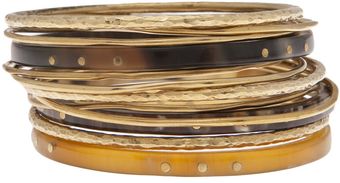 Ashley Pittman Mixed Horn Bangles - Lyst