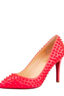 Christian Louboutin Pigalle Spiked Pointedtoe Red Sole Pump Pink - Lyst