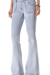 J Brand Retro Patched Pocket Flare Jeans