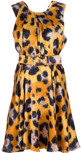 Kenzo Leopard Print Dress - Lyst