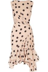 Nina Ricci Polkadot Silk-Georgette Dress