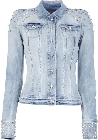 Philipp Plein Studded Denim Jacket - Lyst
