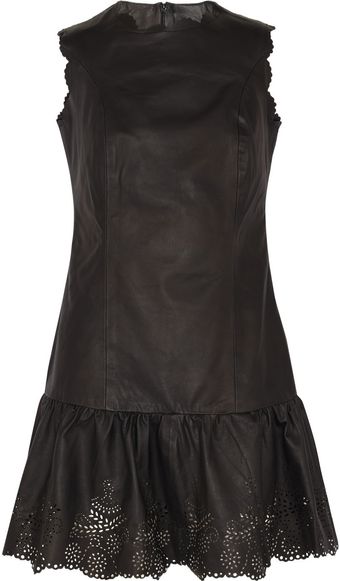 Sara Berman Doily Coco Lasercut Leather Dress - Lyst