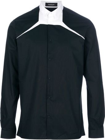 Thierry Mugler Contrast Print Shirt - Lyst