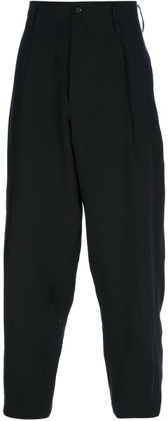 Yohji Yamamoto Wide Leg Trouser - Lyst