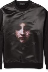 Givenchy Printed Satin and Jersey Sweatshirt
