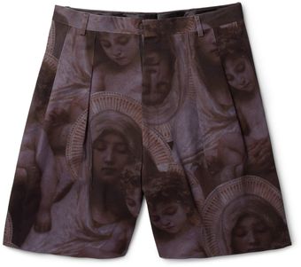 Givenchy Wideleg Printed Cottontwill Shorts - Lyst