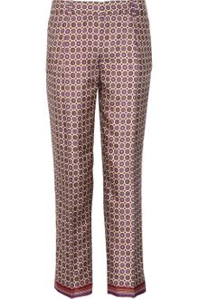 J.Crew Café Printed Silktwill Capri Pants - Lyst