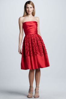 Naeem Khan Strapless Laceskirt Cocktail Dress - Lyst