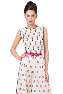 Oscar de la Renta Sleeveless Top with Tassel Embroidery - Lyst