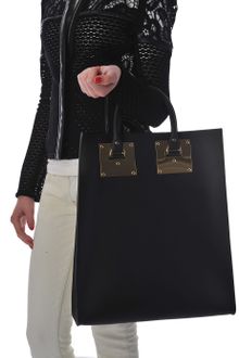 Sophie Hulme Black Leather Tote Bag - Lyst