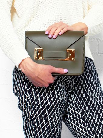 Sophie Hulme Mini Envelope Bag - Lyst