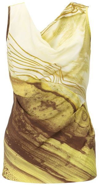 Todd Lynn Pale Gold Silk Top - Lyst