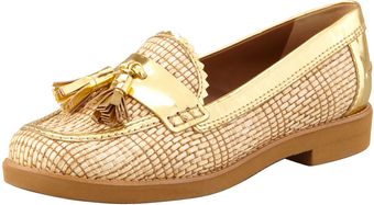 Tory Burch Careen Metallicraffia Runway Tassel Loafe - Lyst