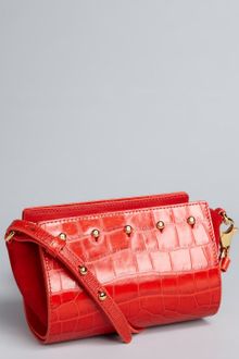 Alexander Wang Tang Croc Embossed Leather Pelican Convertible Clutch - Lyst