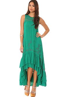 Free People The Long Crochet Dress with Tiers - Lyst