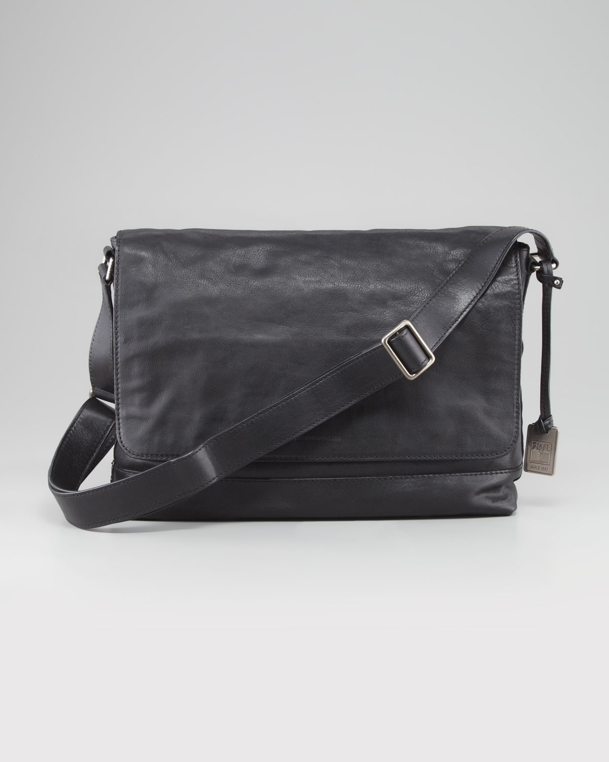 Frye James Leather Messenger Bag in Black for Men | Lyst