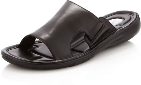 Kenneth Cole Stretch The Rules Slipon Sandal in Black for Men | Lyst