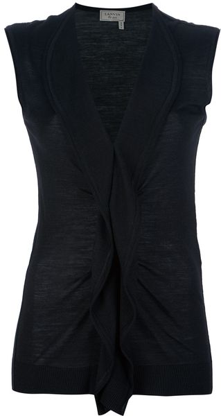 Lanvin Silk Ruffle Tank - Lyst