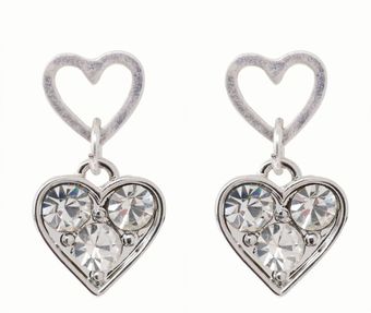 Martine Wester Valentine Sweet Heart Crystal Earrings - Lyst