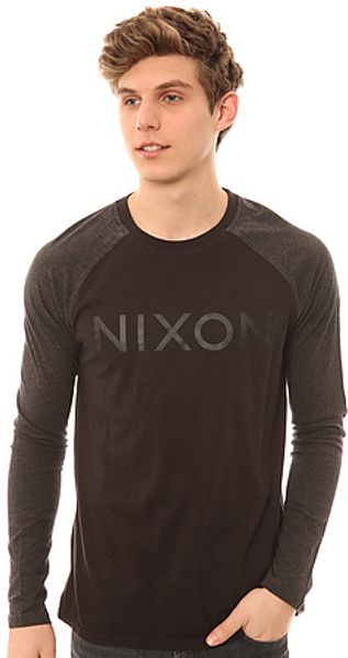 Nixon The Osborne Raglan in Black Heather - Lyst