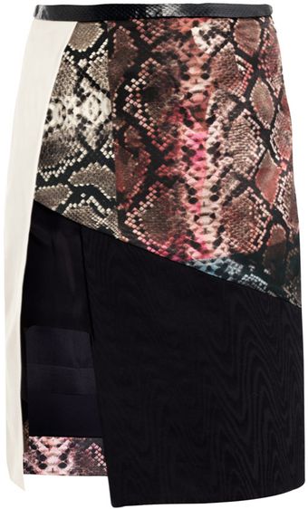 Preen Christy Python Print Skirt - Lyst