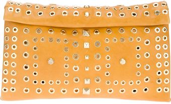 Stuart Weitzman Stud Embellished Clutch - Lyst