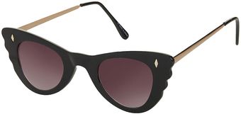 Topshop Eyelash Metal Arm Sunglasses - Lyst