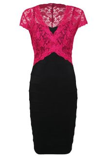 Alexon Black and Pink Lace Top Ottoman Dress - Lyst