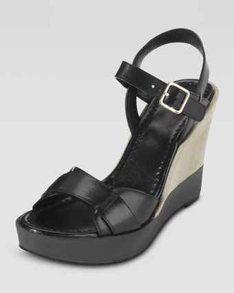 Cole Haan Paley Leather and Suede Wedge - Lyst