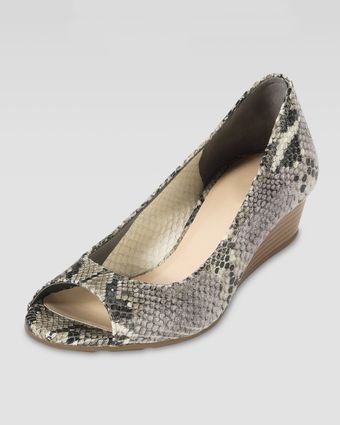 Cole Haan Air Tali Snakeembossed Wedge Pump - Lyst