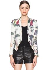 Haute Hippie Floral Jacket in Swan Multi