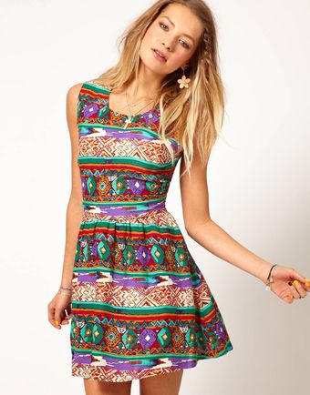 Mink Pink Open Back Dress in Woodstock Print - Lyst
