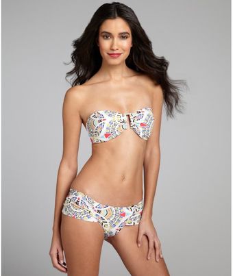 Ondademar White Printed Stretch Nylon Havana Bikini Bottoms - Lyst