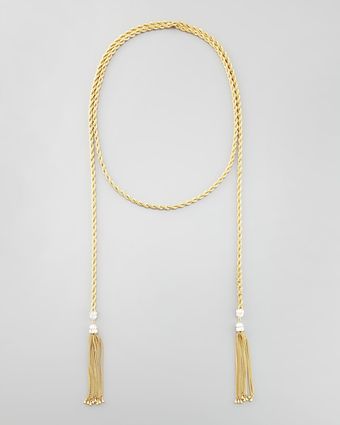 Rachel Zoe Long Tasselend Rope Necklace - Lyst