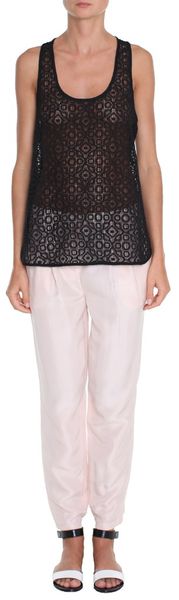 Tibi Geometric Lace Tank - Lyst