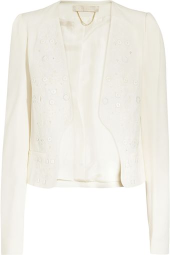 Vanessa Bruno Embellished Crepe Jacket - Lyst