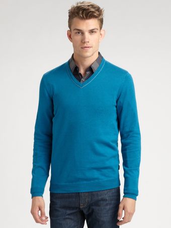 Boss Black Bachano Vneck Sweater - Lyst